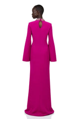 Majestueuse Fuchsia KeyholeDetail Mermaid Gown
