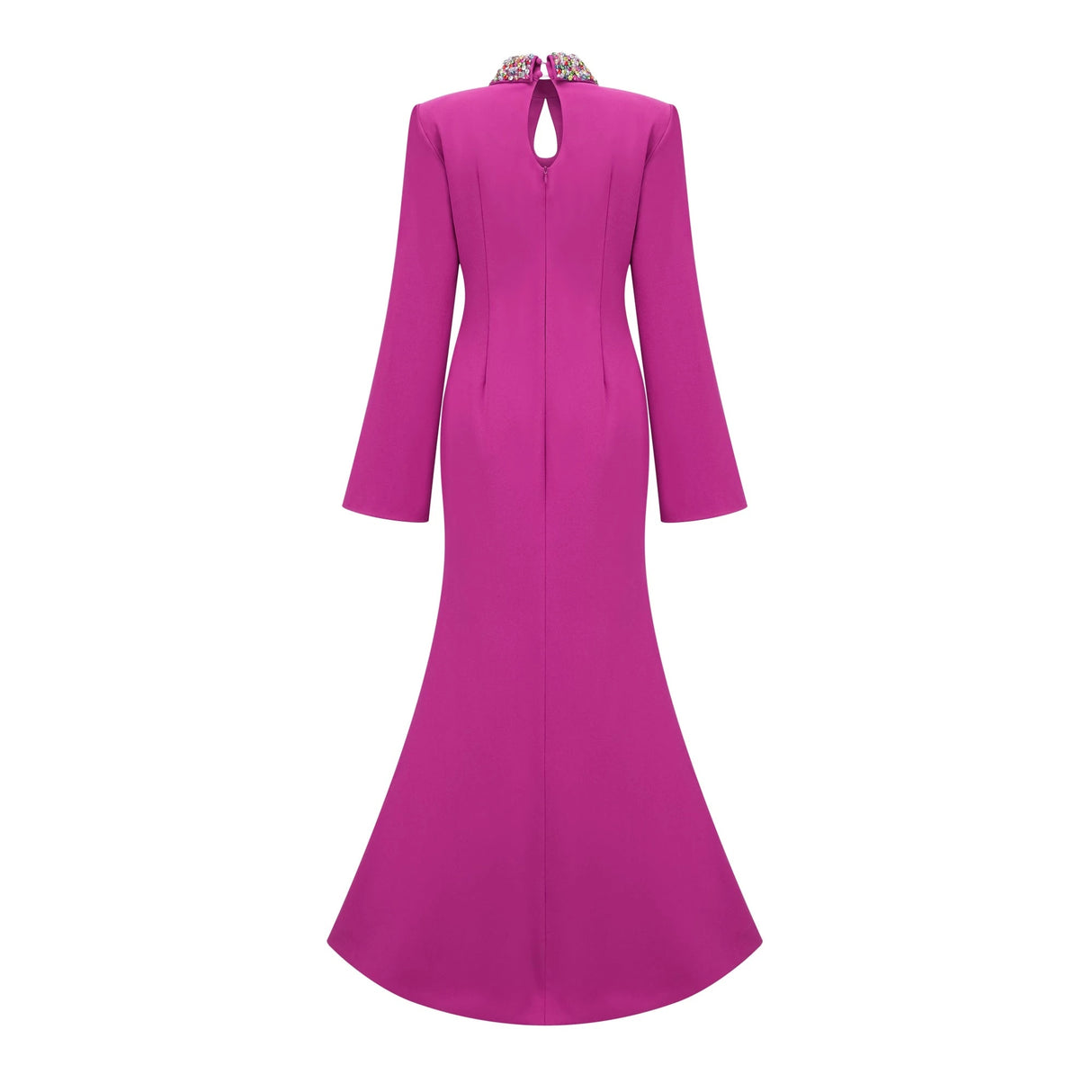 Majestueuse Fuchsia KeyholeDetail Mermaid Gown
