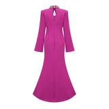 Majestueuse Fuchsia KeyholeDetail Mermaid Gown