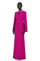 Majestueuse Fuchsia KeyholeDetail Mermaid Gown