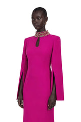 Majestueuse Fuchsia KeyholeDetail Mermaid Gown