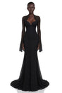 Malgorzata Black CutOut Maxi Dress with Train