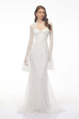 Malgorzata White CutOut Maxi Dress with Train