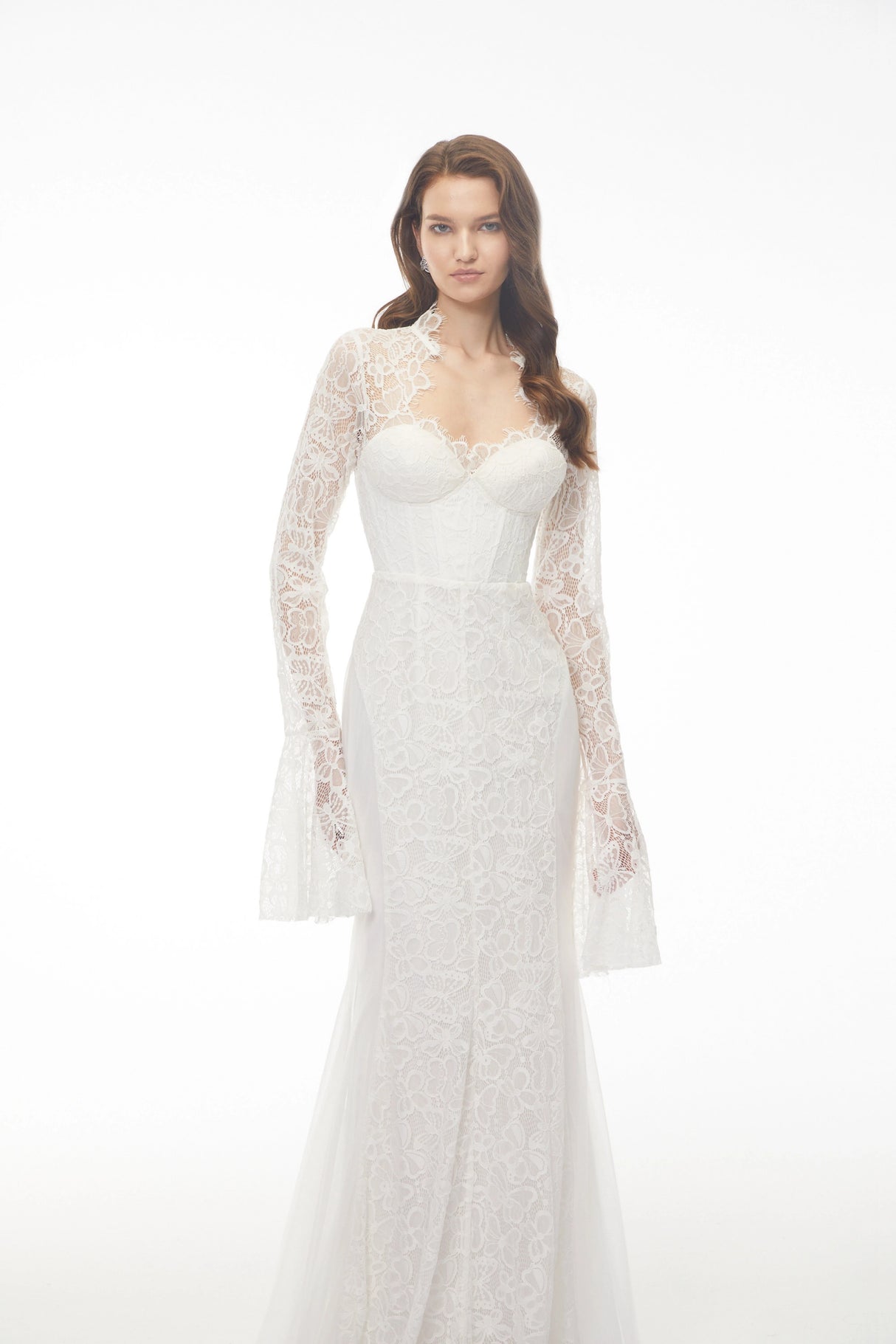 Malgorzata White CutOut Maxi Dress with Train