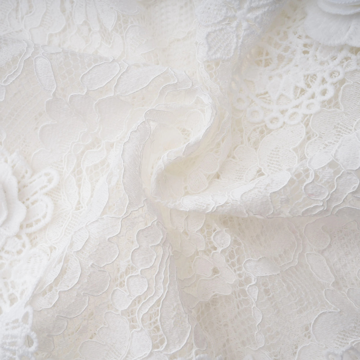 Mandana White Lace Mini Dress with Cape
