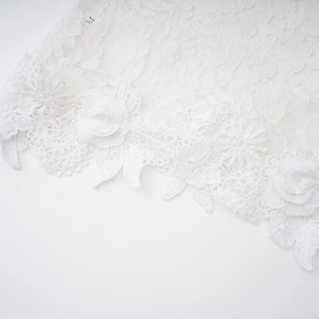 Julianna Mini Dress White Lace with Cape
