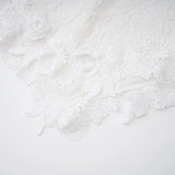 Mandana White Lace Mini Dress with Cape