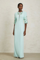 Manuela Mint Green Crystal Embellished Maxi Dress
