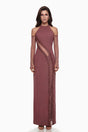 Marenka Dusty Rose Beaded Maxi Dress