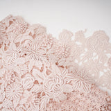 Margaret Light Pink Floral Crochet Midi Dress