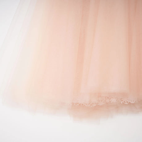 Margaret Light Pink Floral Crochet Midi Dress