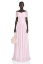 Margaret Pink Short Sleeve Ruched Maxi Dress
