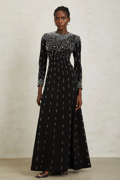Tessa Maxi Dress Black Embellished