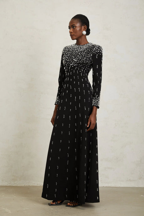 Tessa Maxi Dress Black Embellished
