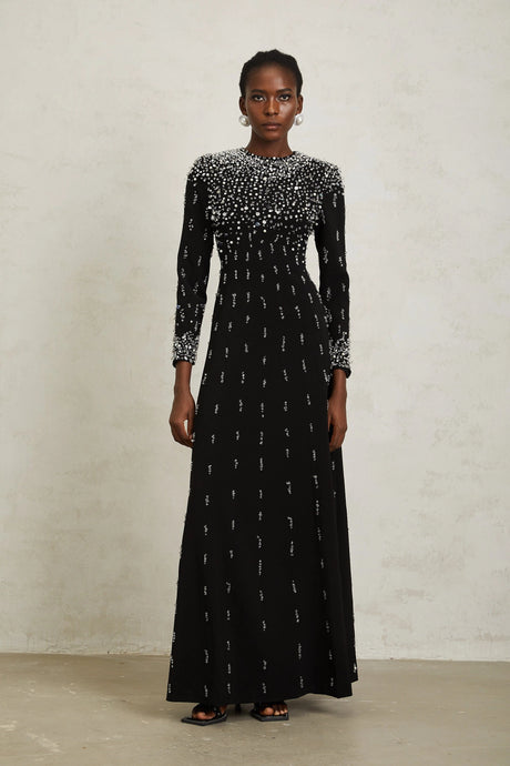 Tessa Maxi Dress Black Embellished