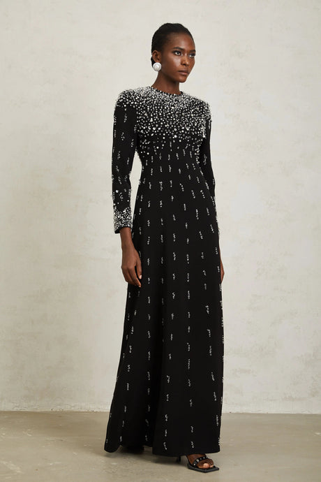 Tessa Maxi Dress Black Embellished