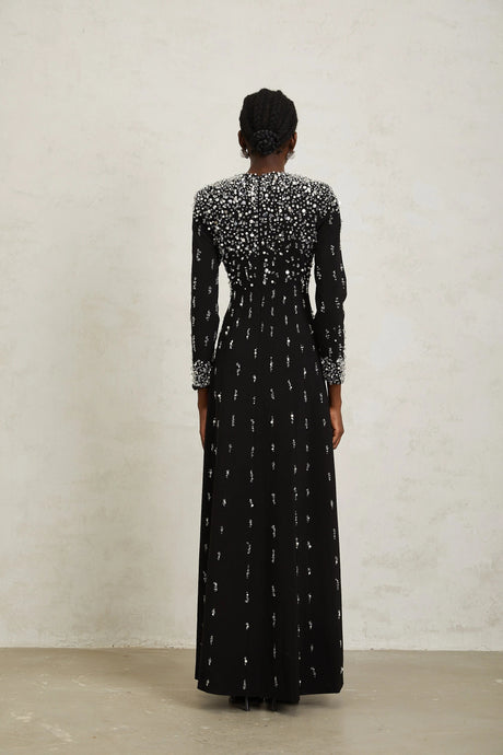 Tessa Maxi Dress Black Embellished