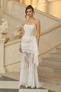 Margherita White Floral Lace Dress  Skirt Set
