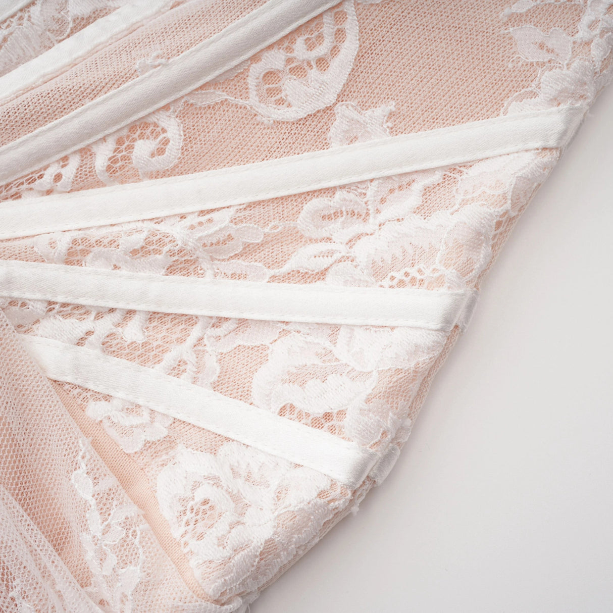 Margherita White Floral Lace Dress  Skirt Set
