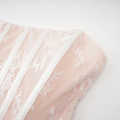 Ivanna Dress White Floral Lace & Skirt Set