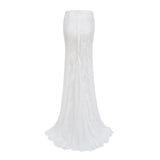 Margherita White Floral Lace Dress  Skirt Set