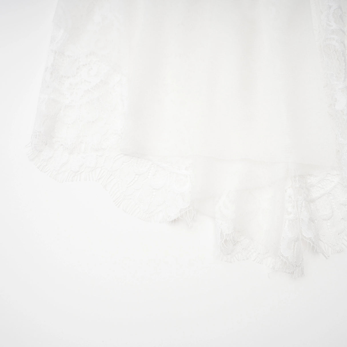 Margherita White Floral Lace Dress  Skirt Set