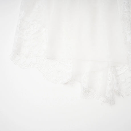 Margherita White Floral Lace Dress  Skirt Set