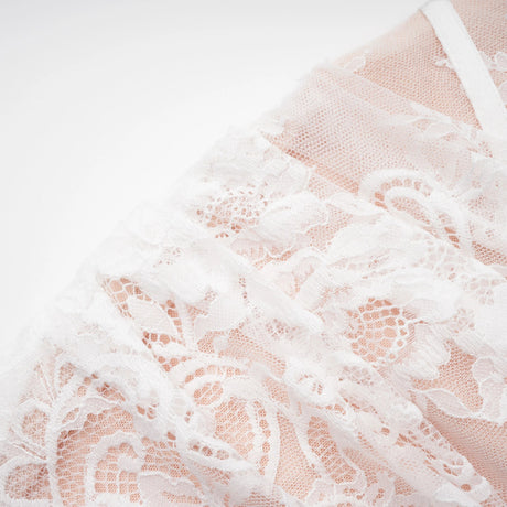Margherita White Floral Lace Dress  Skirt Set
