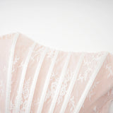 Margherita White Floral Lace Dress  Skirt Set
