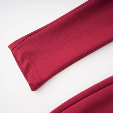 Rina Red Scarf Design Ruched Maxi Gown