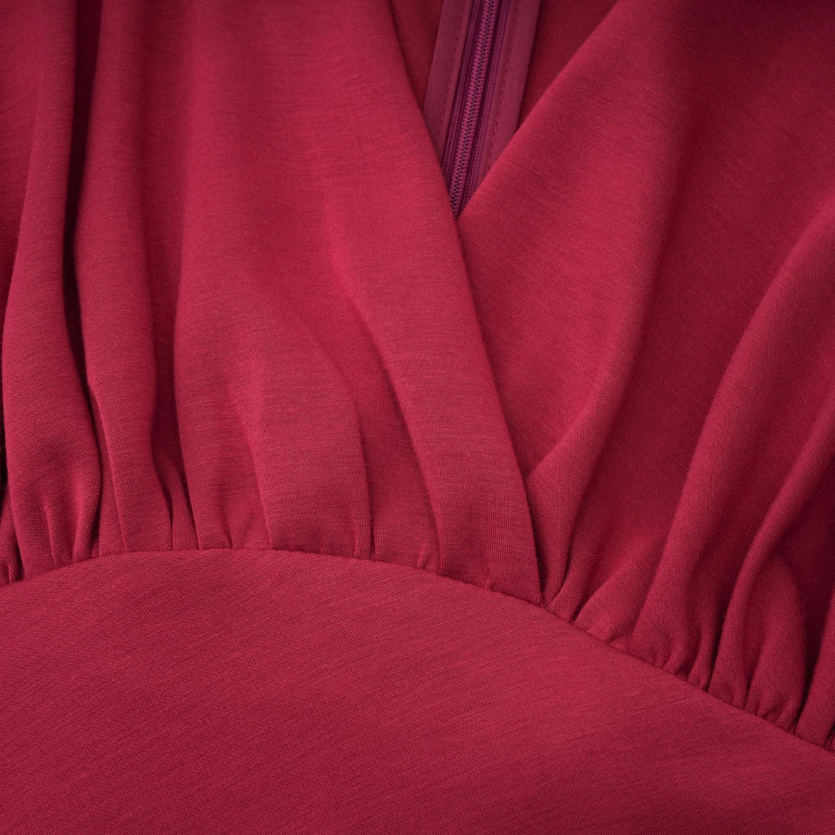 Margot Red Scarf Design Ruched Maxi Gown