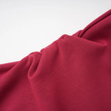Margot Red Scarf Design Ruched Maxi Gown