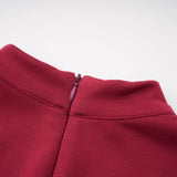 Margot Red Scarf Design Ruched Maxi Gown