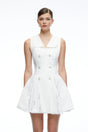 Margot White Lace Embroidered ALine Mini Dress