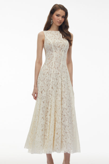 Martina Maxi Dress White Floral Lace