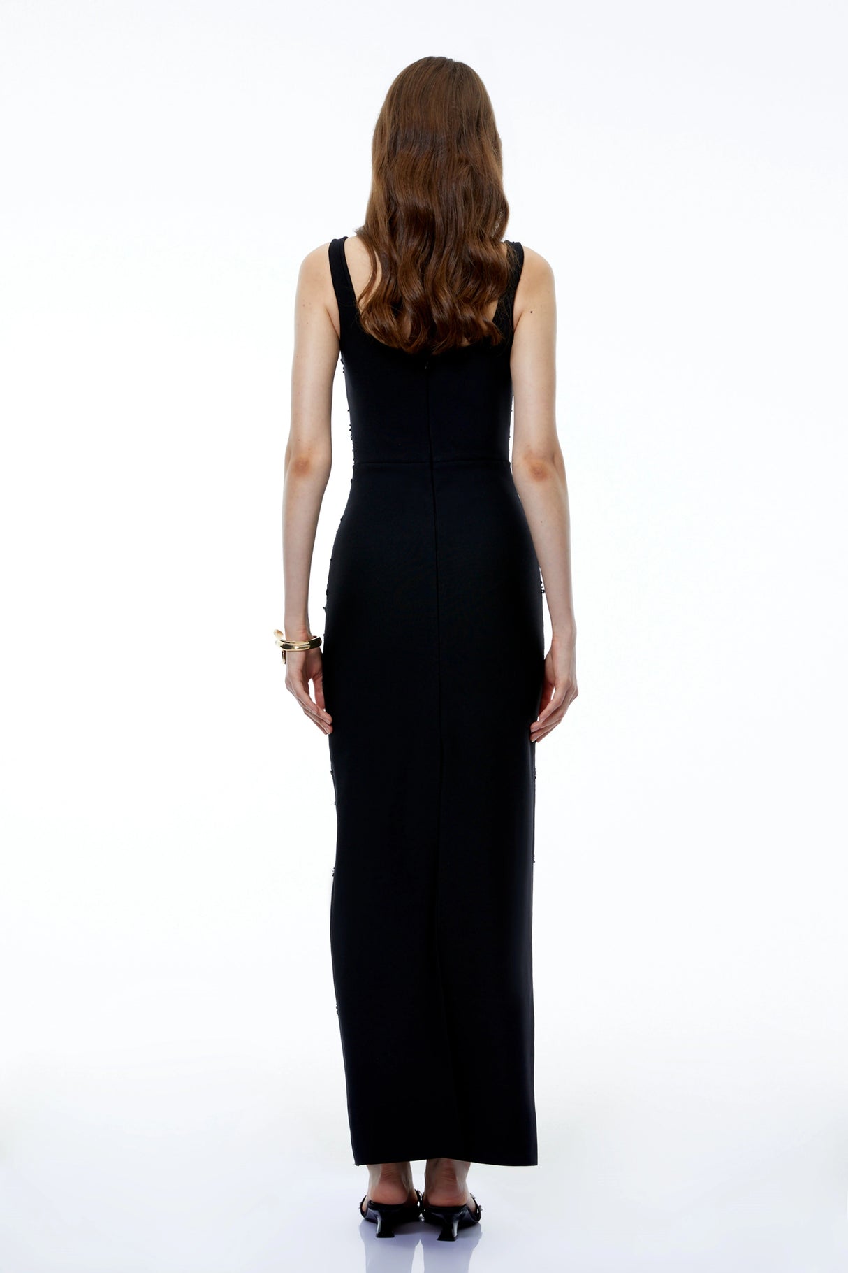 Marino Black Sweetheart Maxi Dress with CutOuts