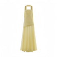 Marlis Yellow Strapless Layered Train Dress