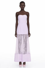 Marta Lilac Strapless Sweetheart Maxi Dress