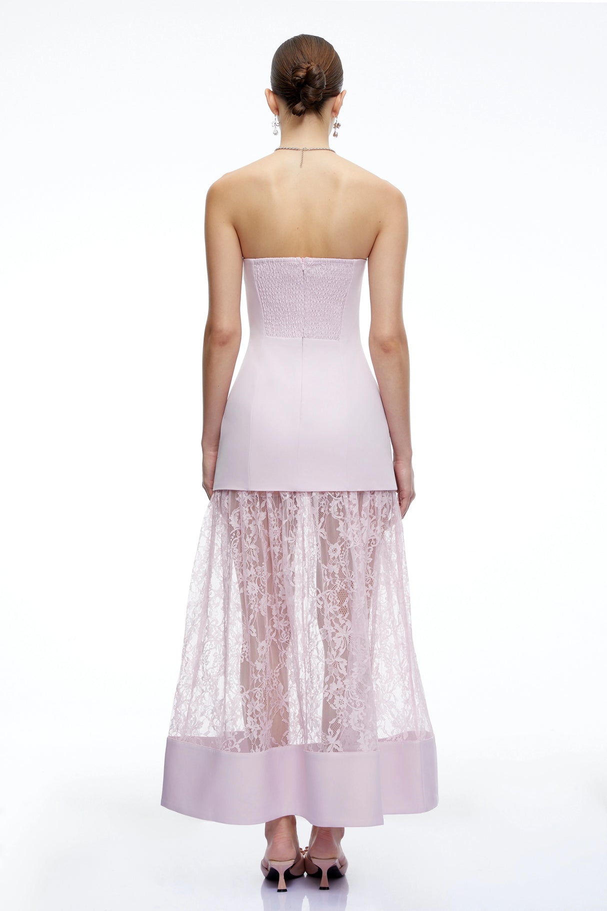 Marta Lilac Strapless Sweetheart Maxi Dress