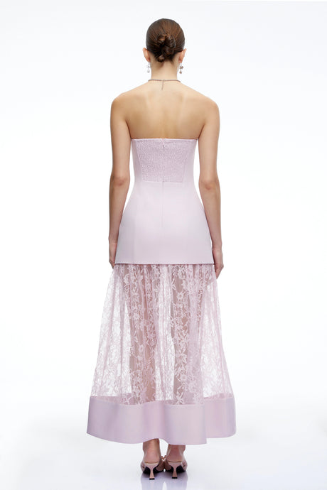 Aspen Maxi Dress Lilac Strapless Sweetheart