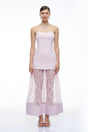 Marta Lilac Strapless Sweetheart Maxi Dress