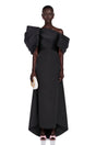 Martina Black One Shoulder Maxi Dress with Bow Detail