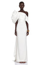 Martina White One Shoulder Maxi Dress with Bow Detail