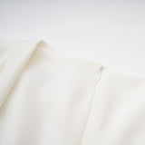 Marzia White Ribbon Detail Floral Lace Maxi Dress