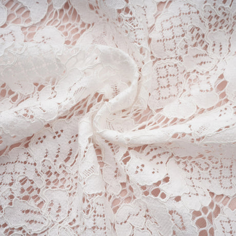 Marzia White Ribbon Detail Floral Lace Maxi Dress