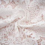 Marzia White Ribbon Detail Floral Lace Maxi Dress