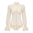 Matilde White Satin Corset Mini Dress with Lace Panels