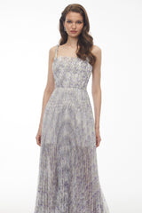 Mckensie White Floral Ruched Maxi Dress