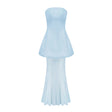 Mélanie Blue Corset Dress  Mesh Skirt Set