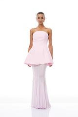 Mélanie Pink Corset Dress  Mesh Skirt Set